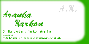 aranka markon business card